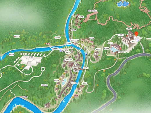 昌都结合景区手绘地图智慧导览和720全景技术，可以让景区更加“动”起来，为游客提供更加身临其境的导览体验。